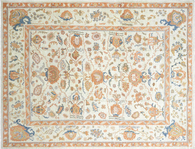 Vintage Turkish Oushak Carpet - 10'8" x 13'10"