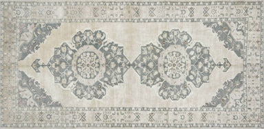 Vintage Turkish Oushak Carpet - 4'11" x 10'