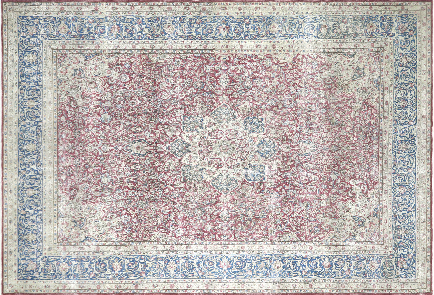 Vintage Persian Kerman Carpet - 10'11" x 16'