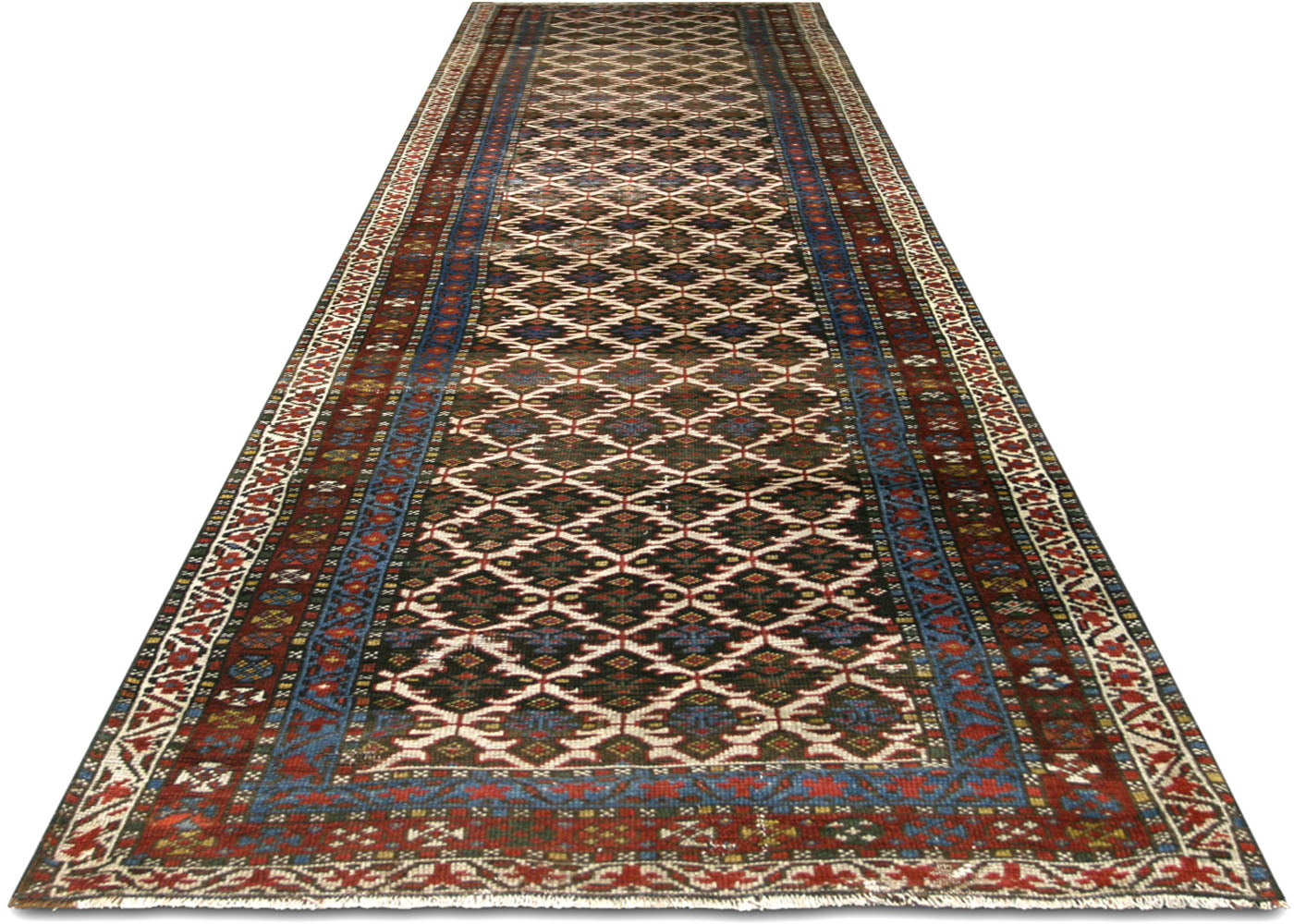 Antique Persian Heriz Runner - 3'1" x 14'