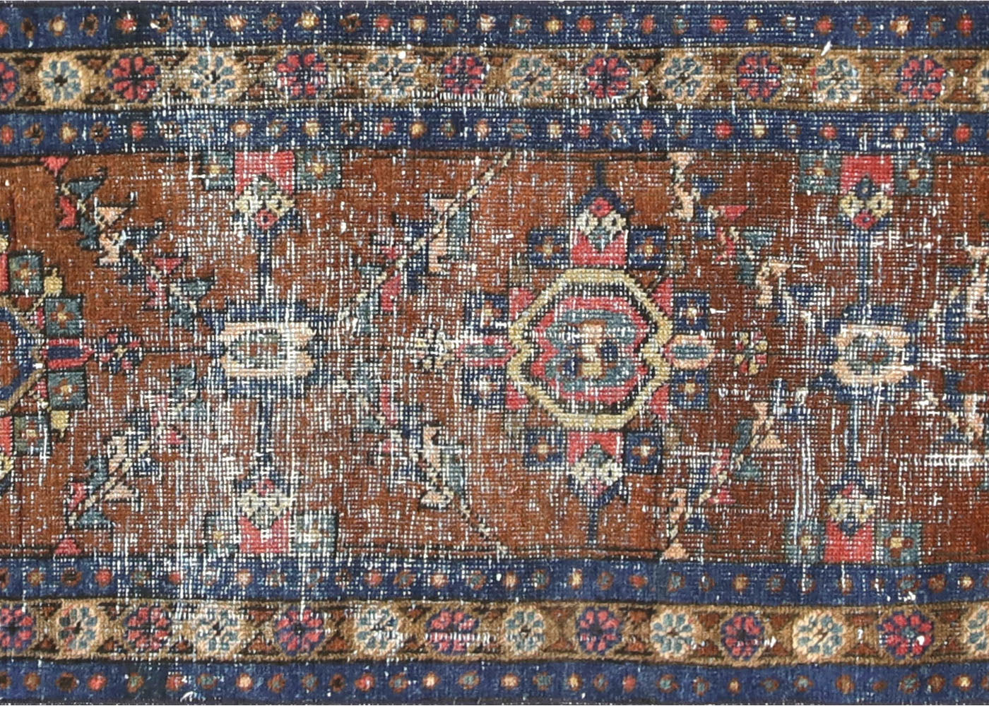 Antique Persian Heriz Runner - 2' x 9'