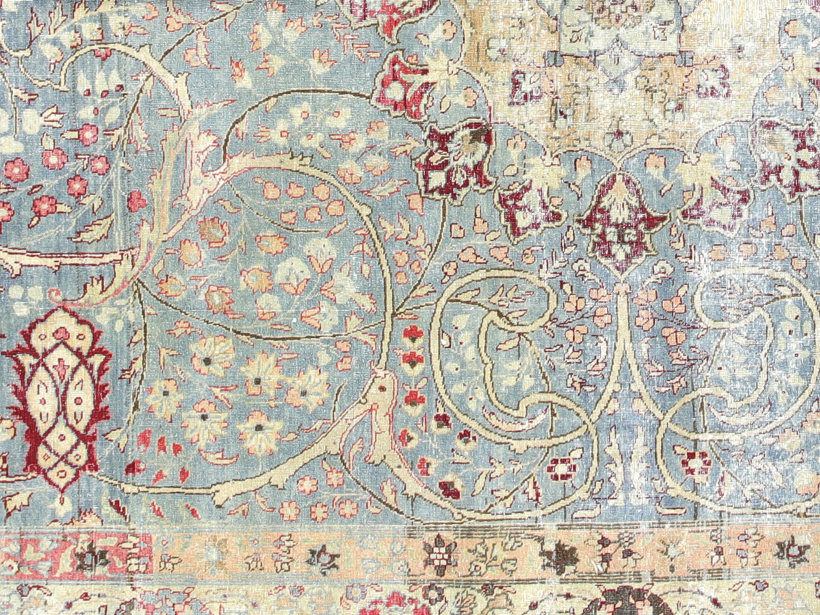 Semi Antique Persian Tabriz Rug - 7'6" x 13'11"