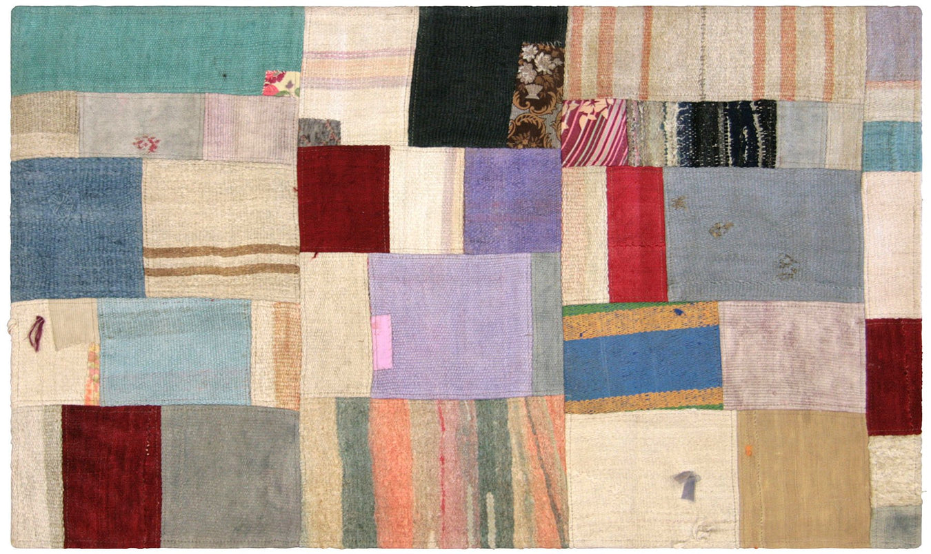 Patchwork rugs made from pieces of other rugs