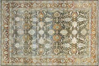 Semi Antique Persian Tabriz Rug - 3'4 x 3'7 — Nalbandian