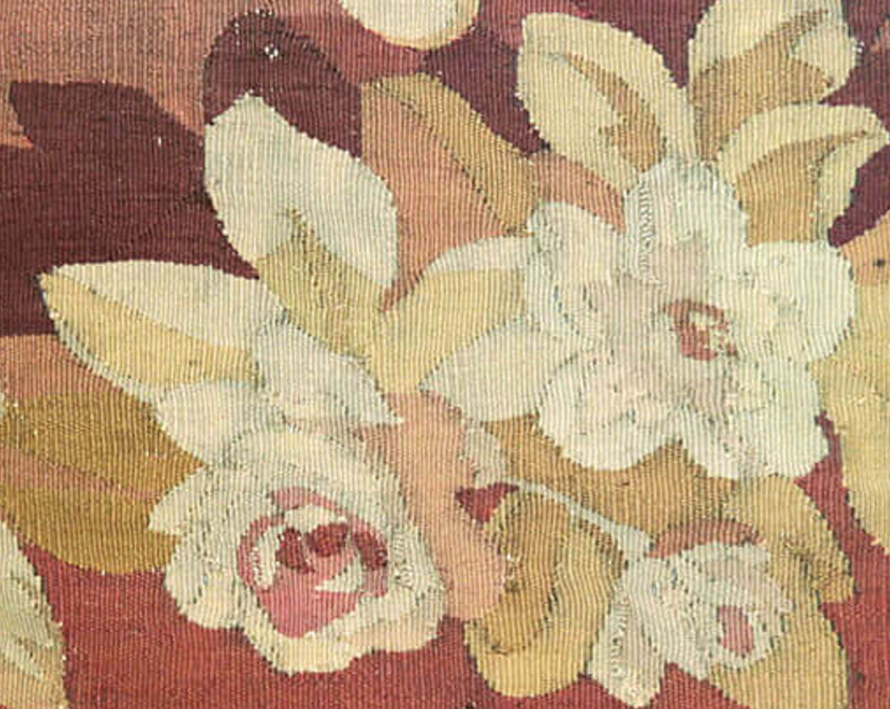 Antique French Aubusson Pillow - 28" x 28" - 001419