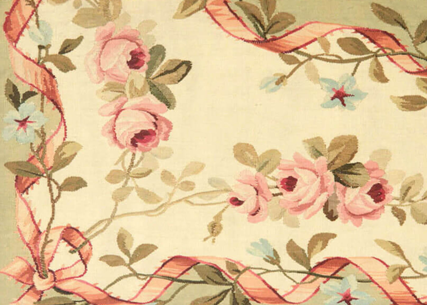 Antique French Aubusson Pillow - 21" x 27" - 001453