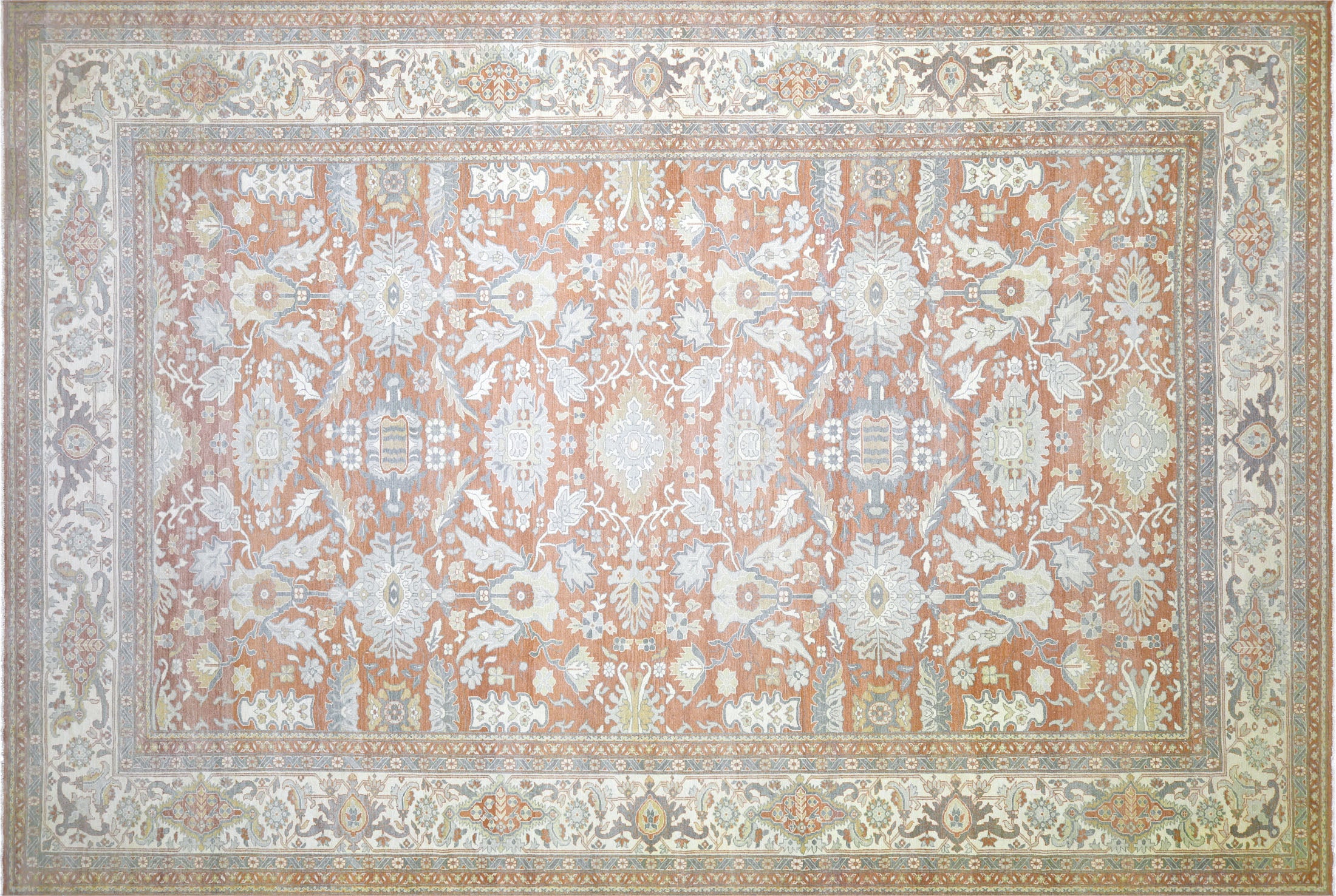 Vintage Egyptian Mahal Rug in Red tones and an All Over pattern. Measuring 13 feet 1 inches x 19 feet 4 inches – SKU 001706