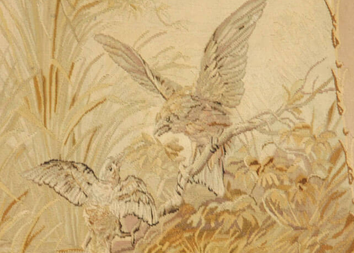 Antique French Aubusson Pillow - 24" x 24" - 001840