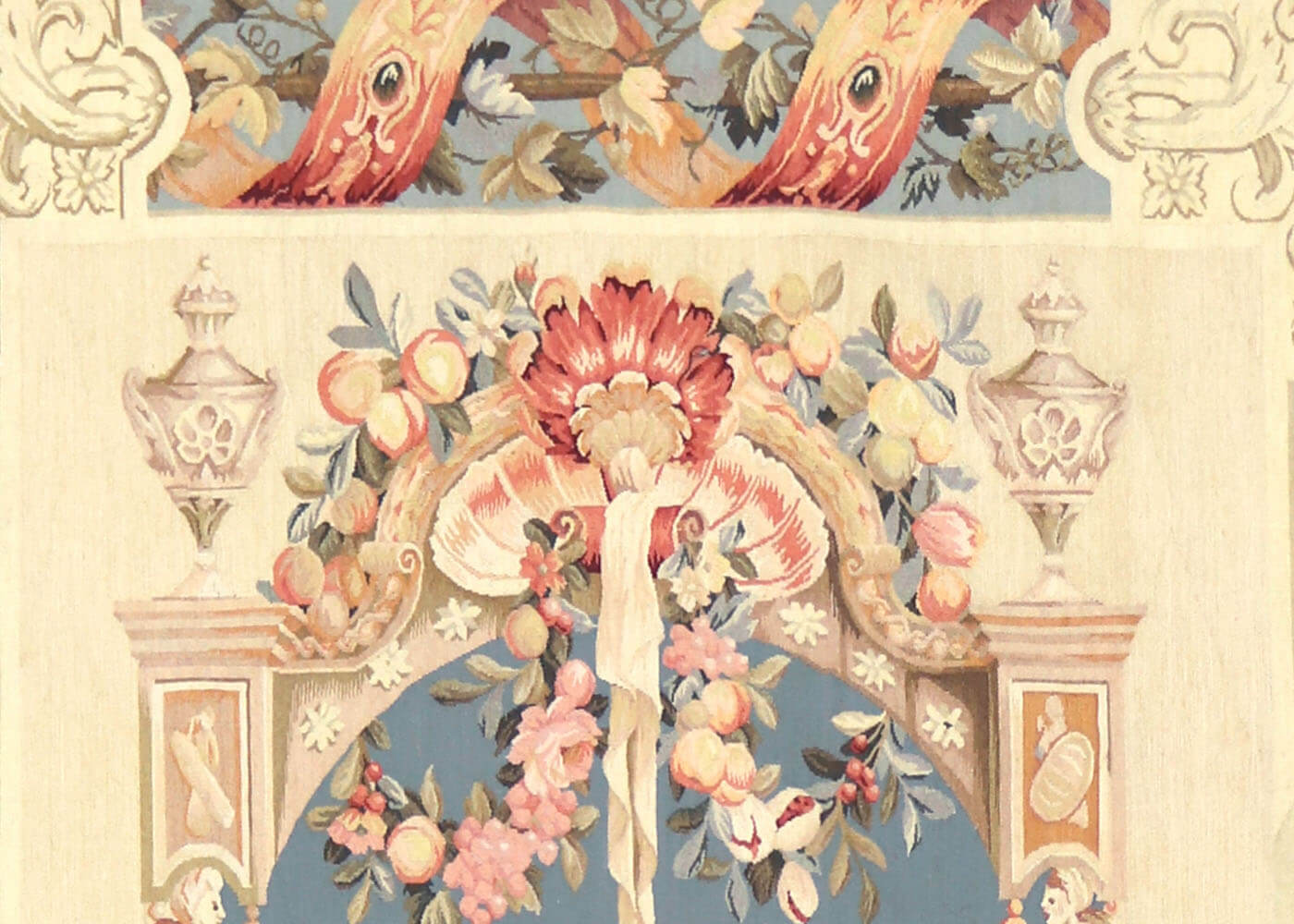 Vintage French Aubusson Tapestry - 4'2" x 10'3" - 021230