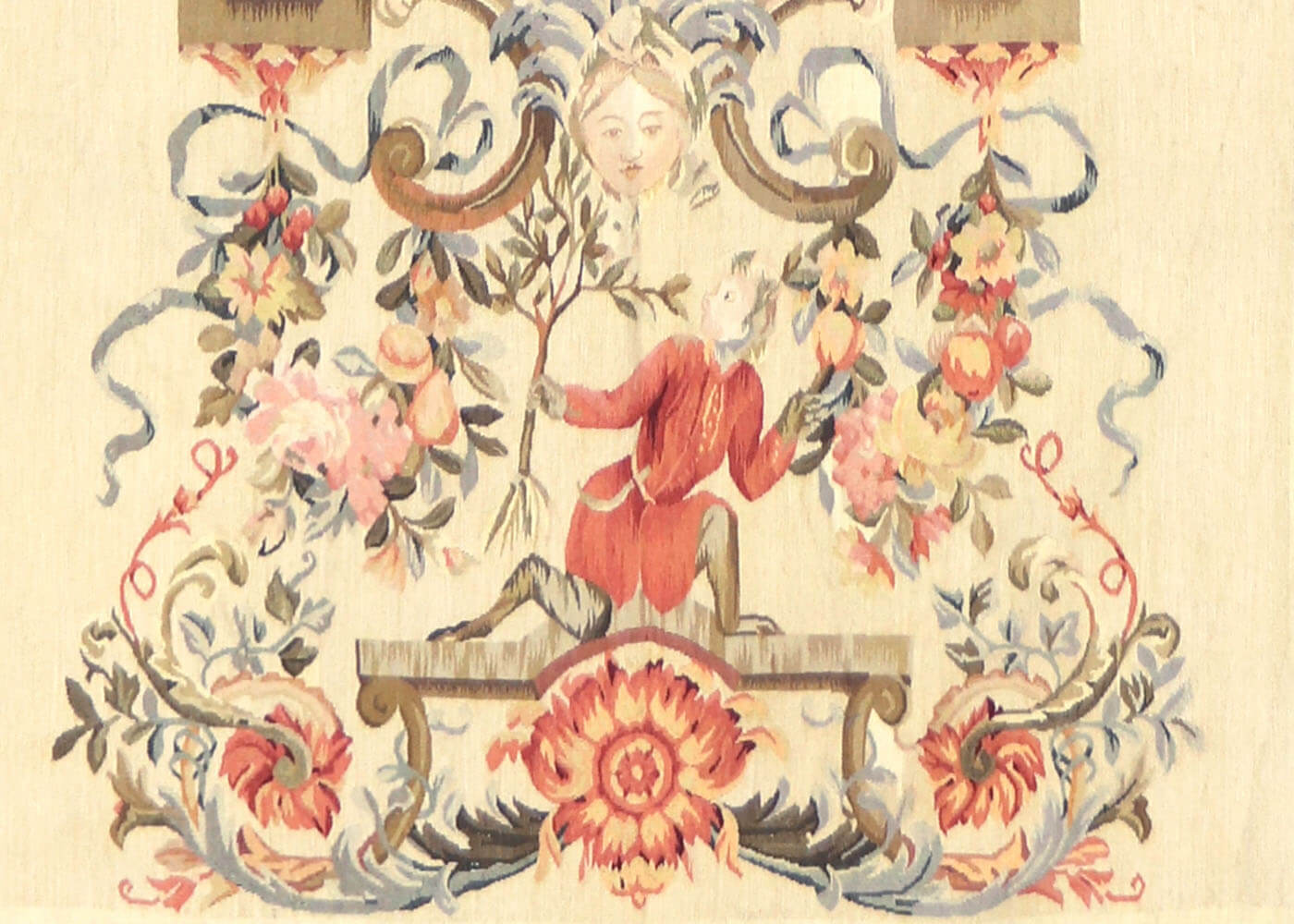 Vintage French Aubusson Tapestry - 4'2" x 10'3" - 021230