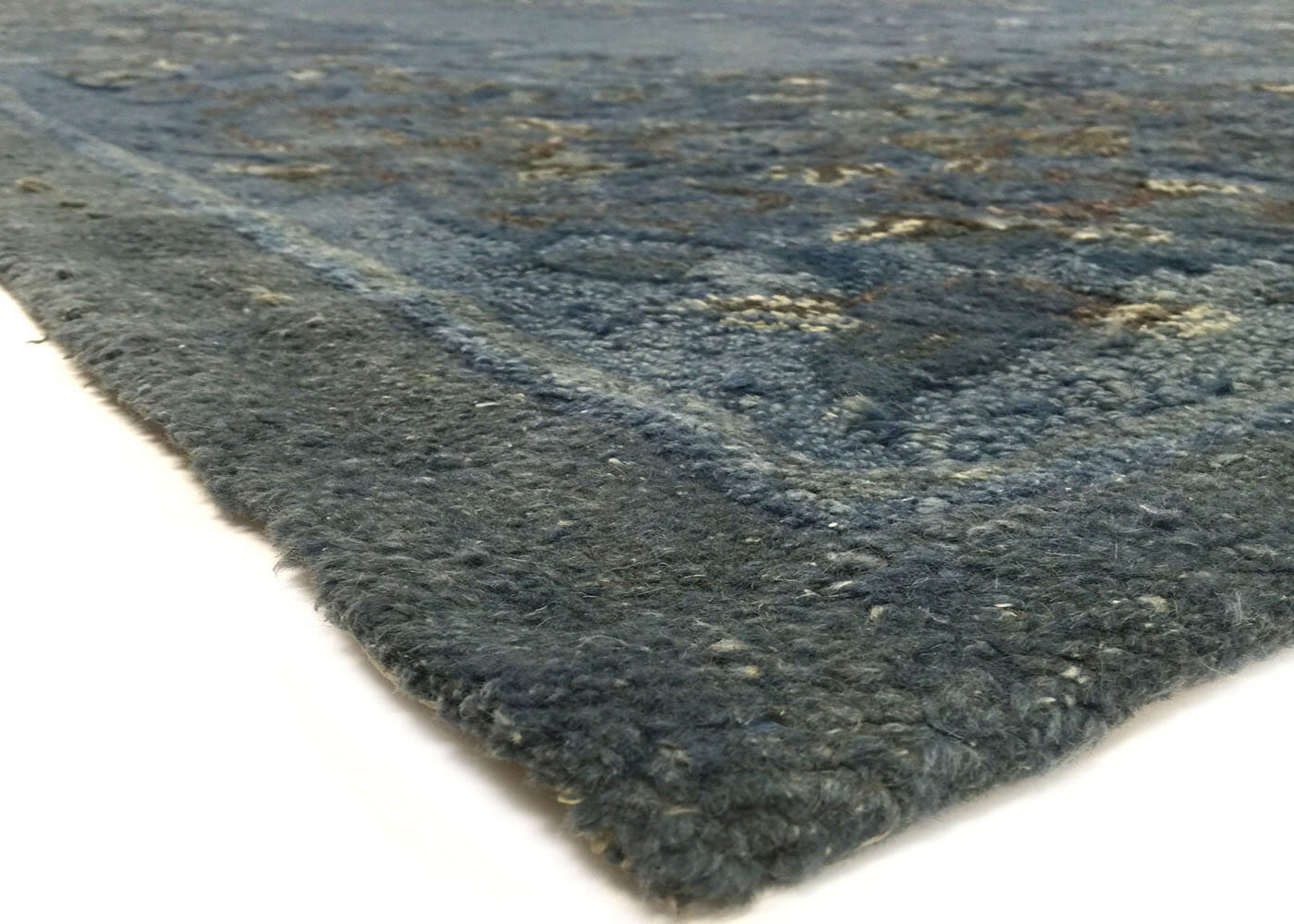 Vintage OverDyed Hook Rug - 8'8" x 11'6" - 021374