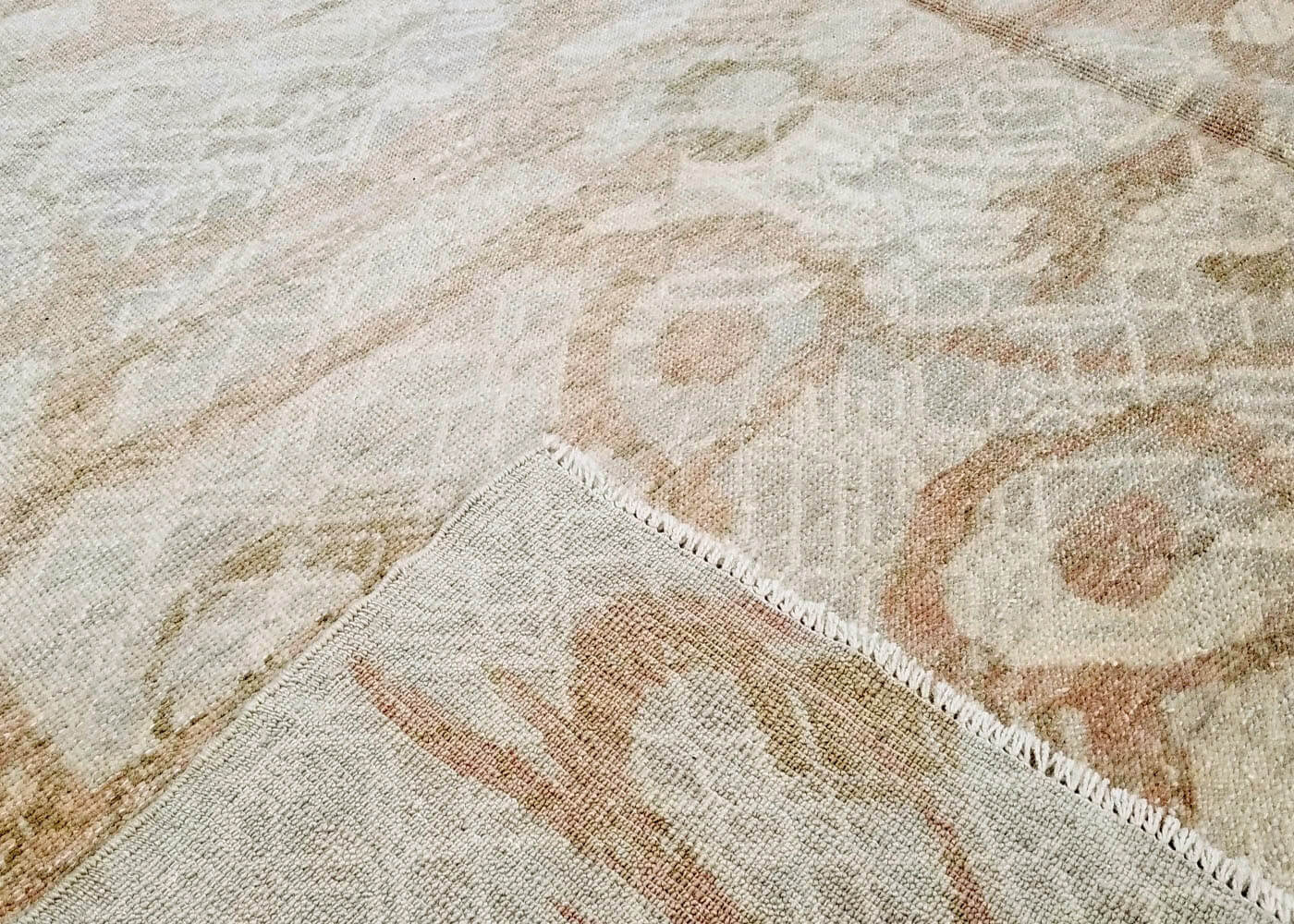 Vintage Turkish Oushak Rug - 6'4" x 9'2" - 021386