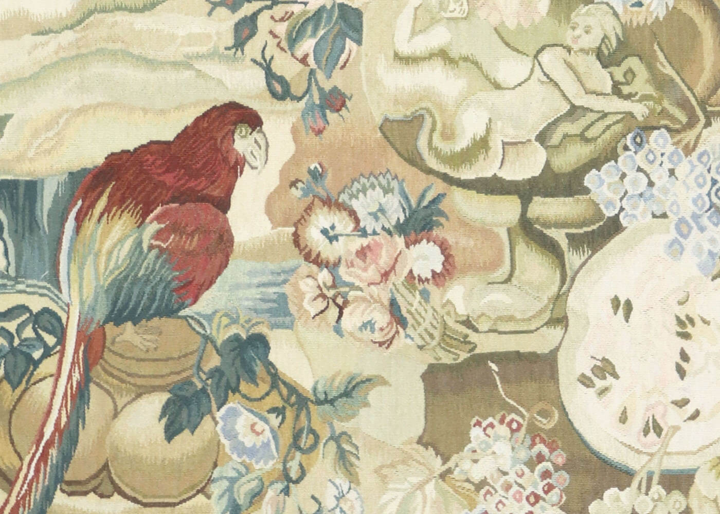 Vintage French Aubusson Tapestry - 4'5" x 6'6" - 031610