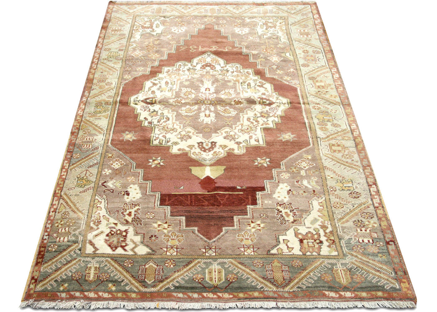 Vintage Turkish Oushak Rug - 4'8" x 7' - 041858