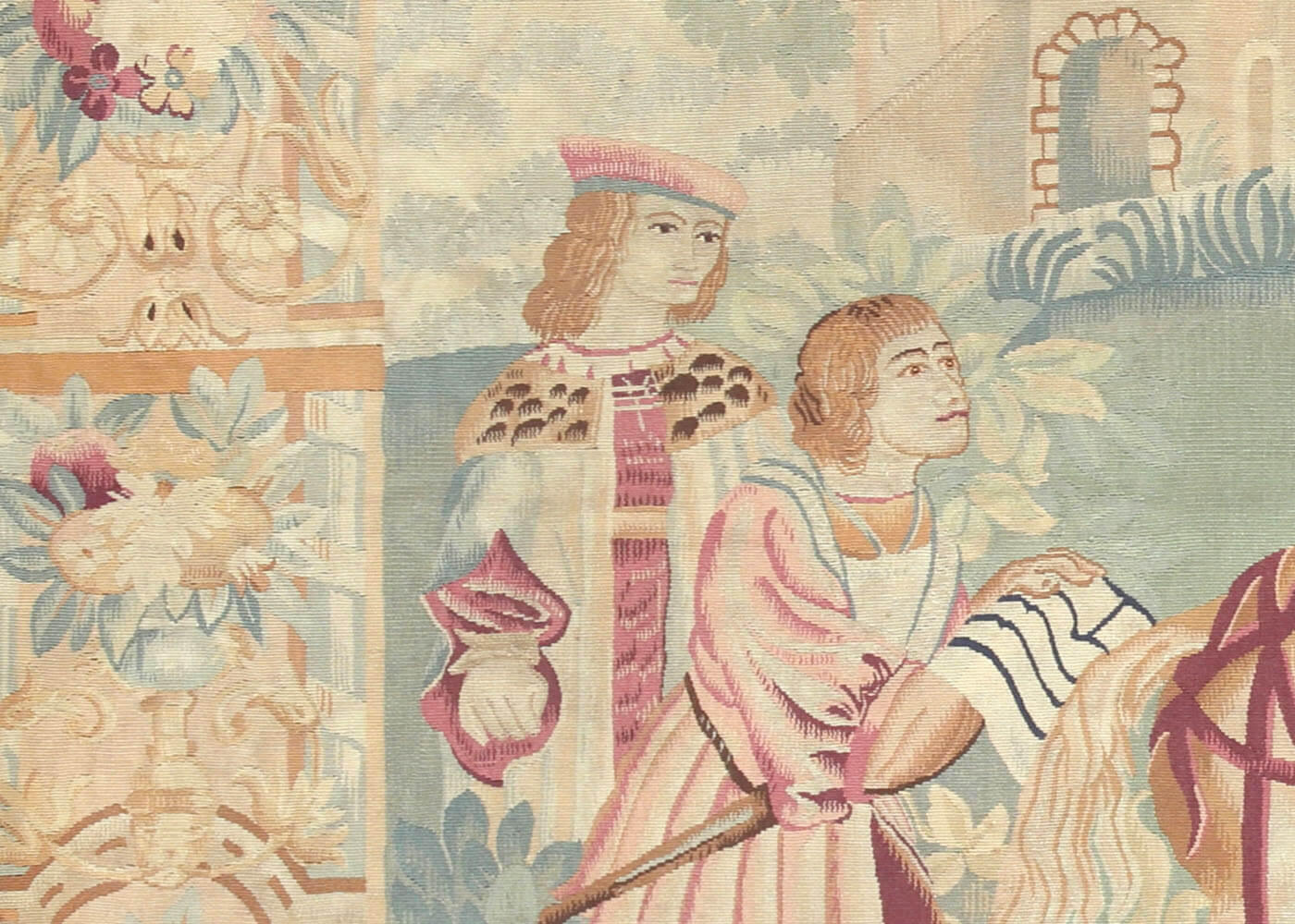 Antique French Aubusson Tapestry - 5'10" x 6'7" - 042126