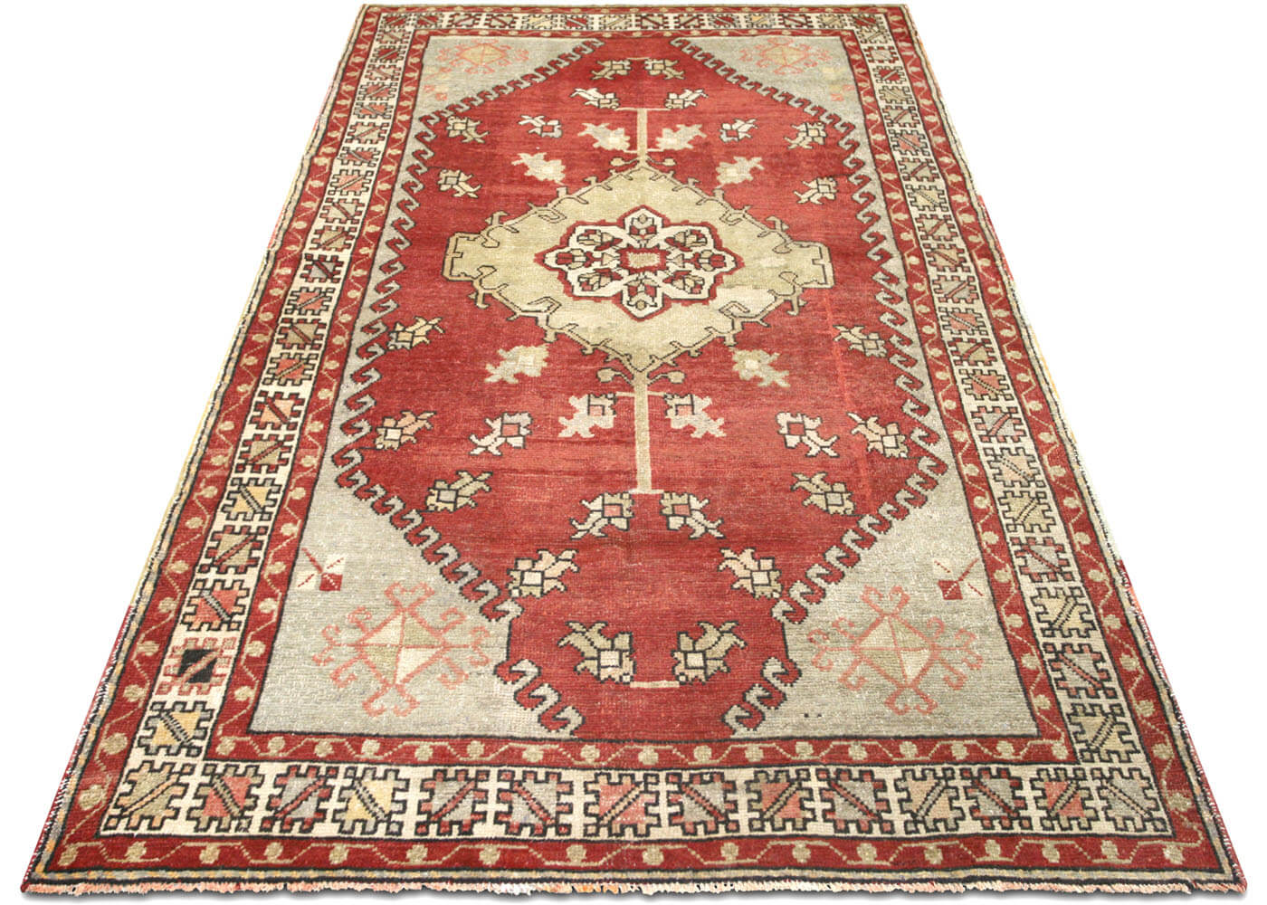 Vintage Turkish Oushak Rug - 5'3" x 9'7" - 054136