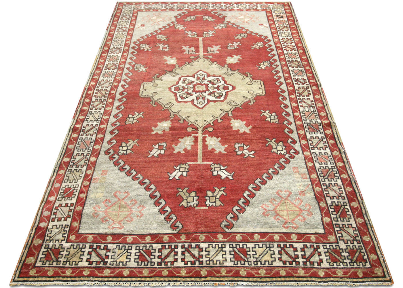 Vintage Turkish Oushak Rug - 5'3" x 9'7" - 054136
