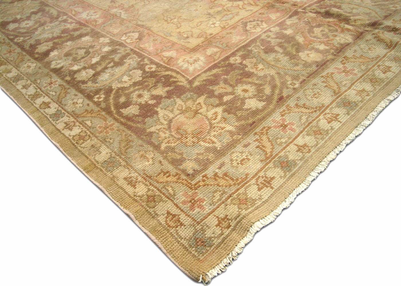 Vintage Turkish Oushak Rug - 9'9" x 13' - 054249