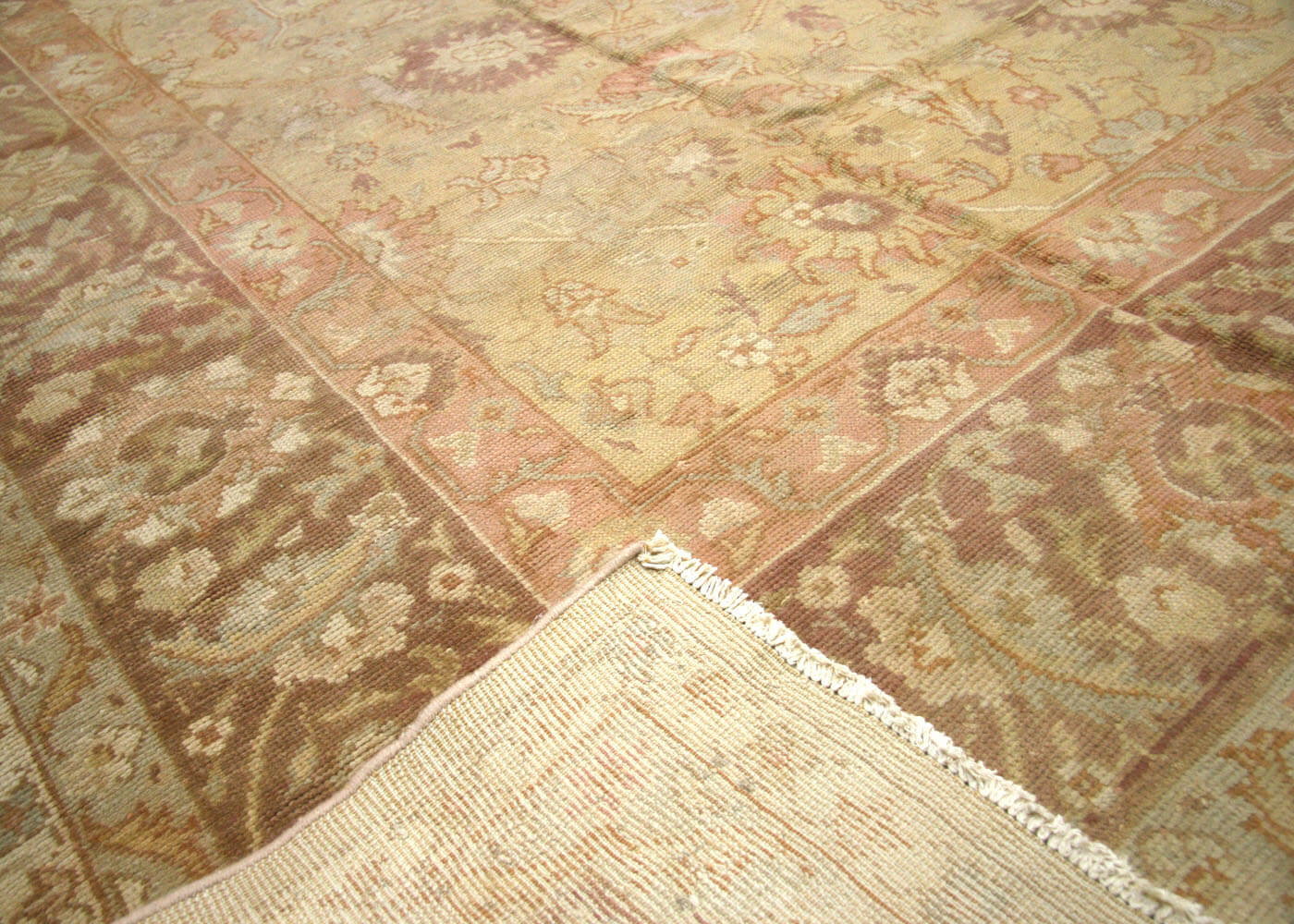 Vintage Turkish Oushak Rug - 9'9" x 13' - 054249