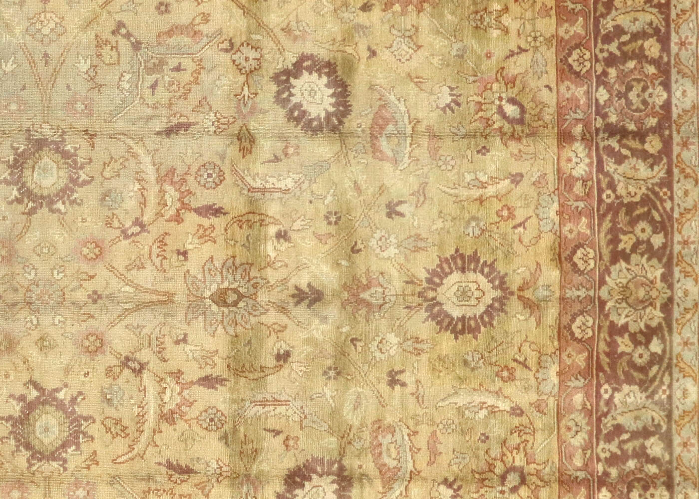 Vintage Turkish Oushak Rug - 9'9" x 13' - 054249