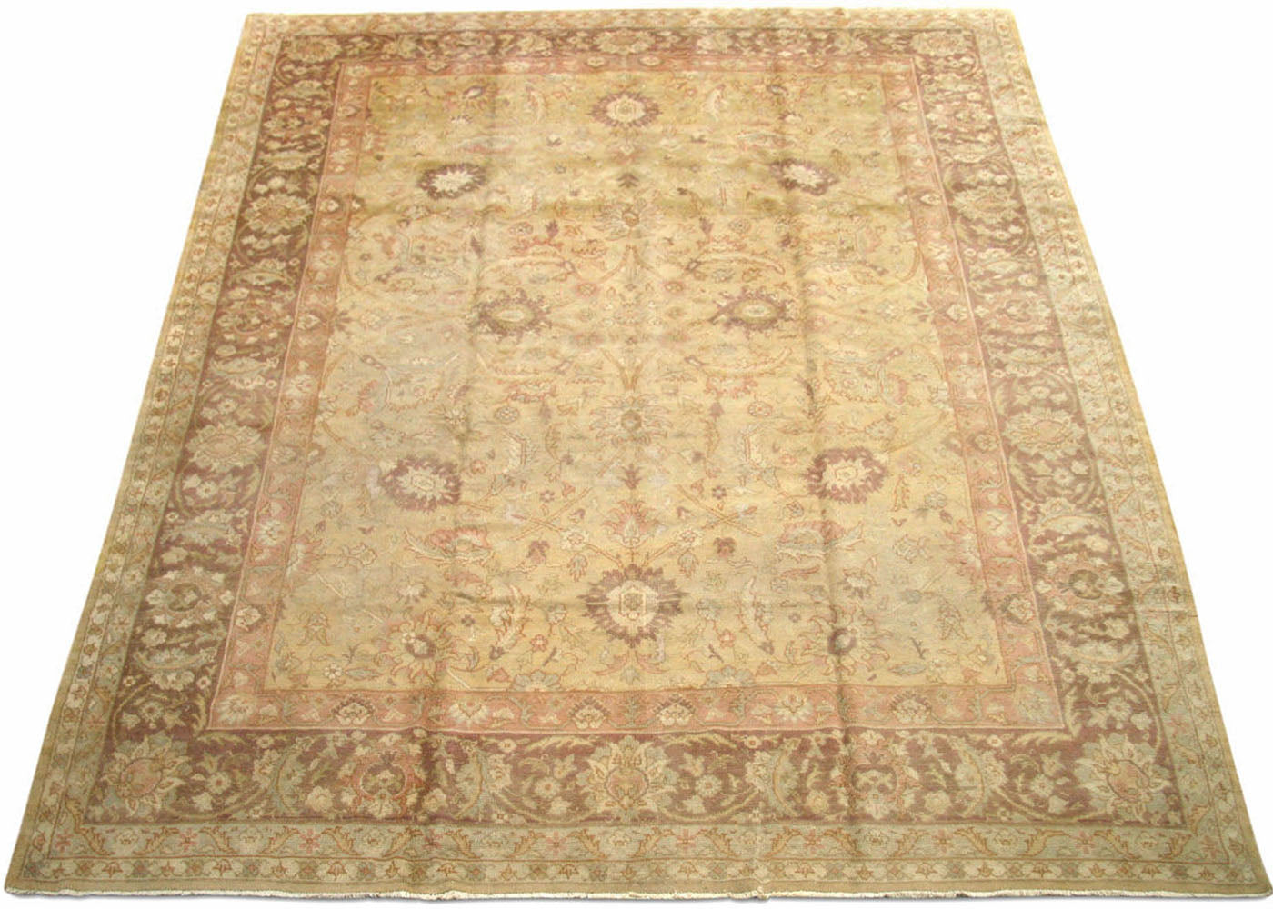 Vintage Turkish Oushak Rug - 9'9" x 13' - 054249