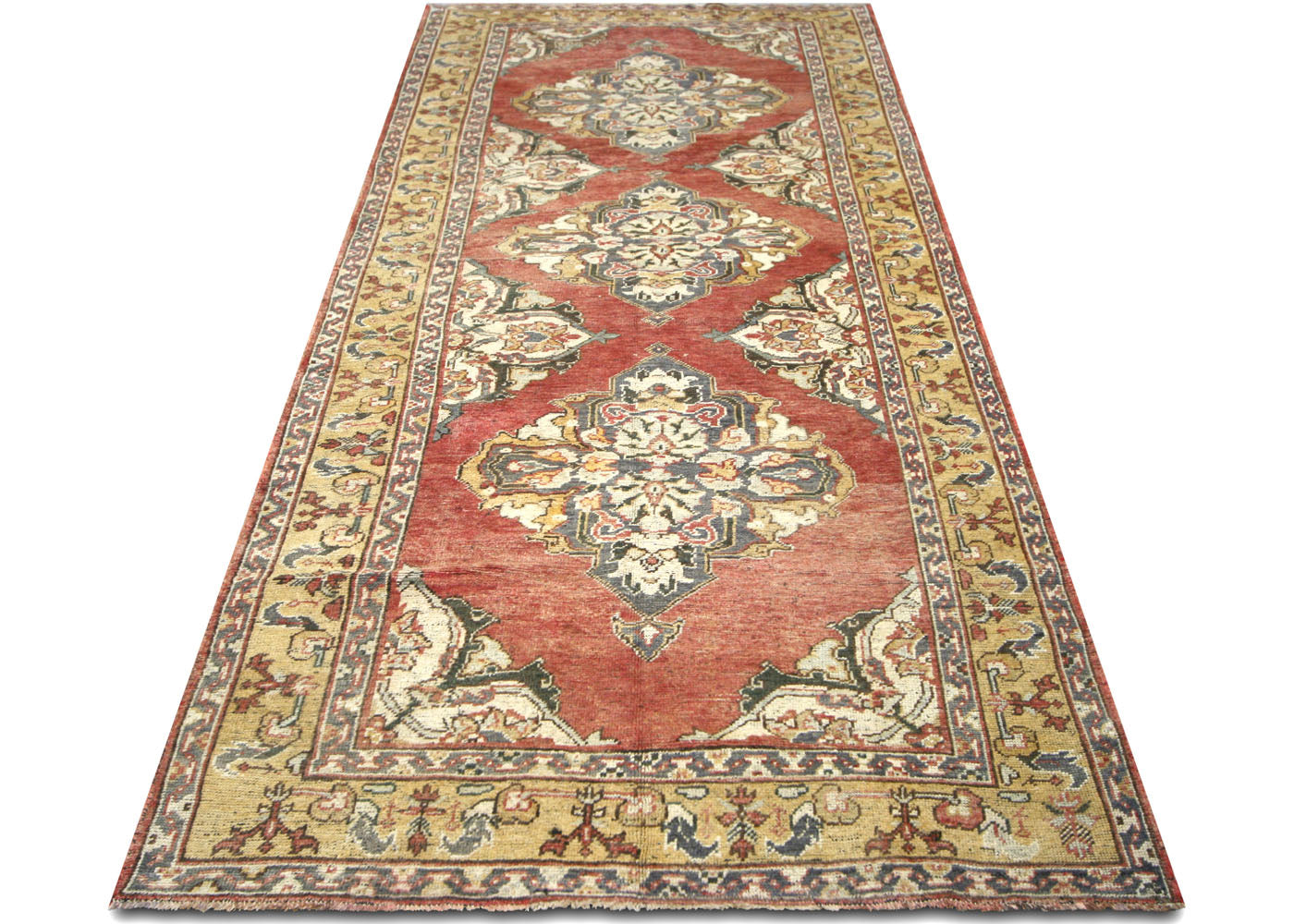 Vintage Turkish Oushak Rug - 4'8" x 11'6" - 054507