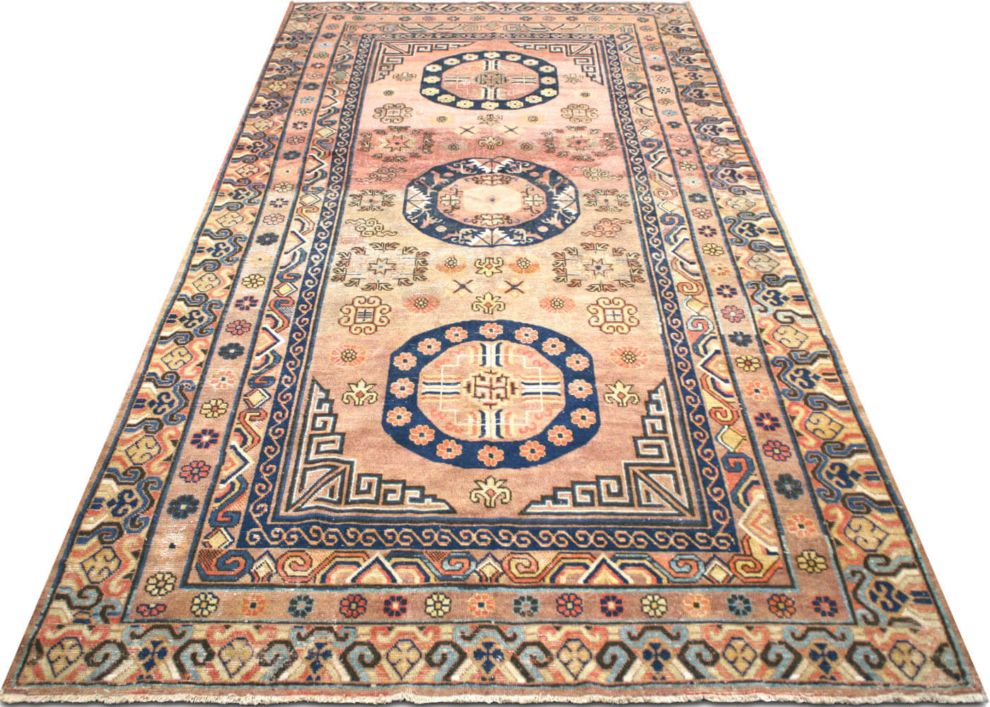 Antique Uzbekistan Khotan Rug - 6'10" x 14'3" - 063029