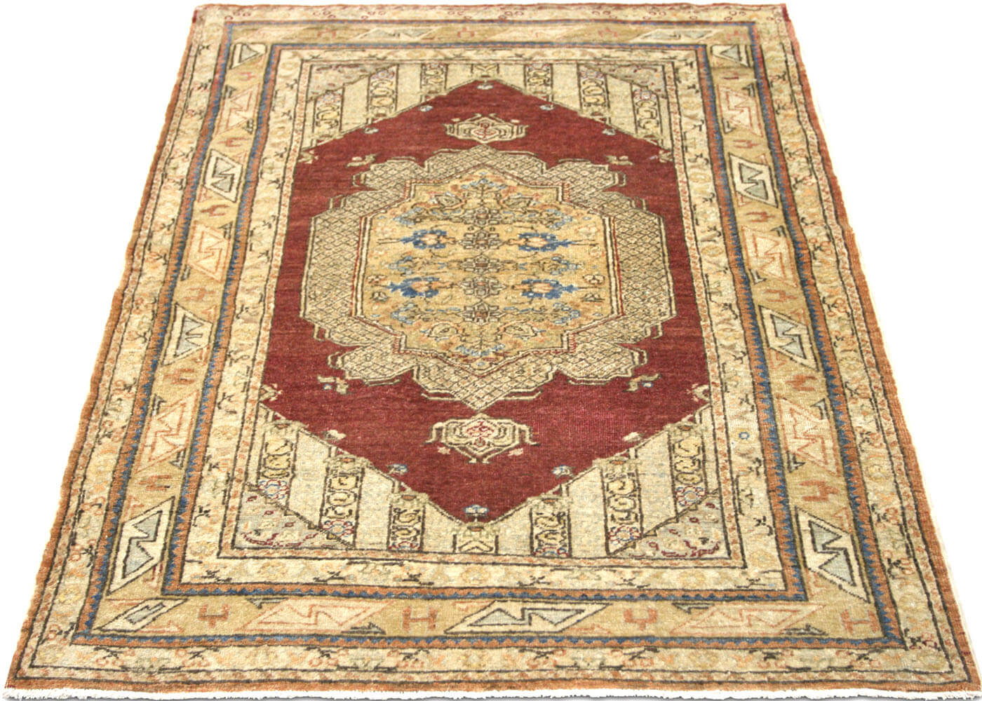 Vintage Turkish Oushak Rug - 4' x 5'2" - 063091