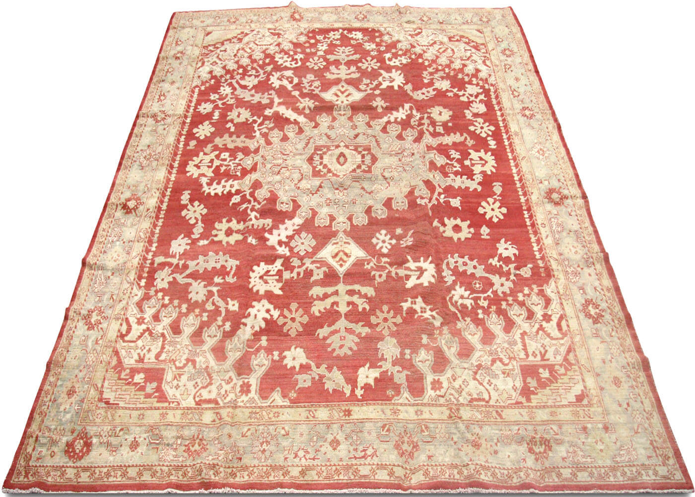 Antique Turkish Oushak Rug - 10'4" x 12'4" - 063100