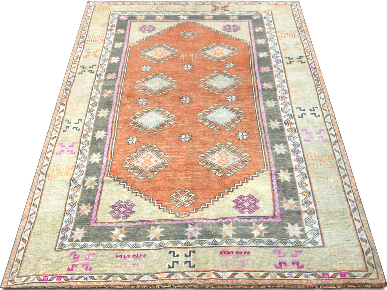 Vintage Turkish Oushak Rug - 5'9" x 8'8"