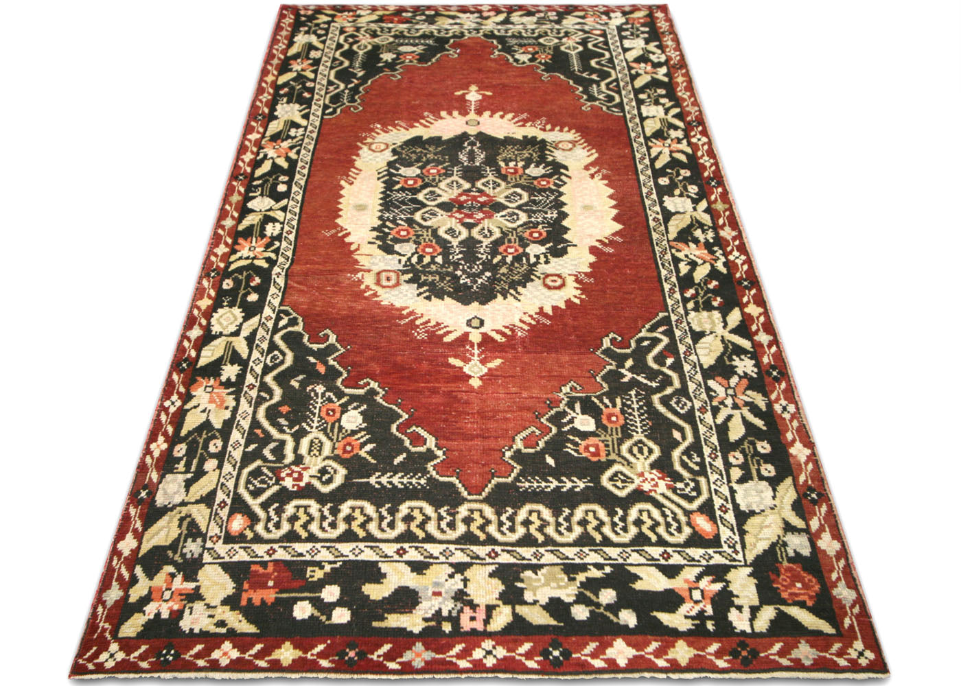 Vintage Turkish Oushak Rug - 4'7" x 8'11" - 063176
