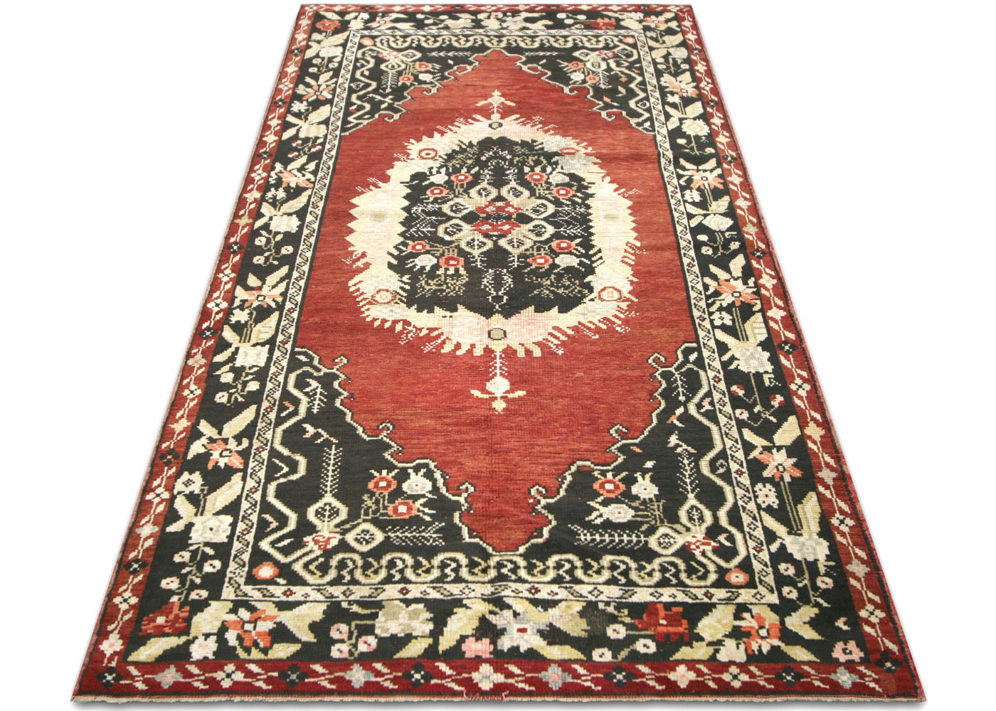 Vintage Turkish Oushak Rug - 4'7" x 8'11" - 063176