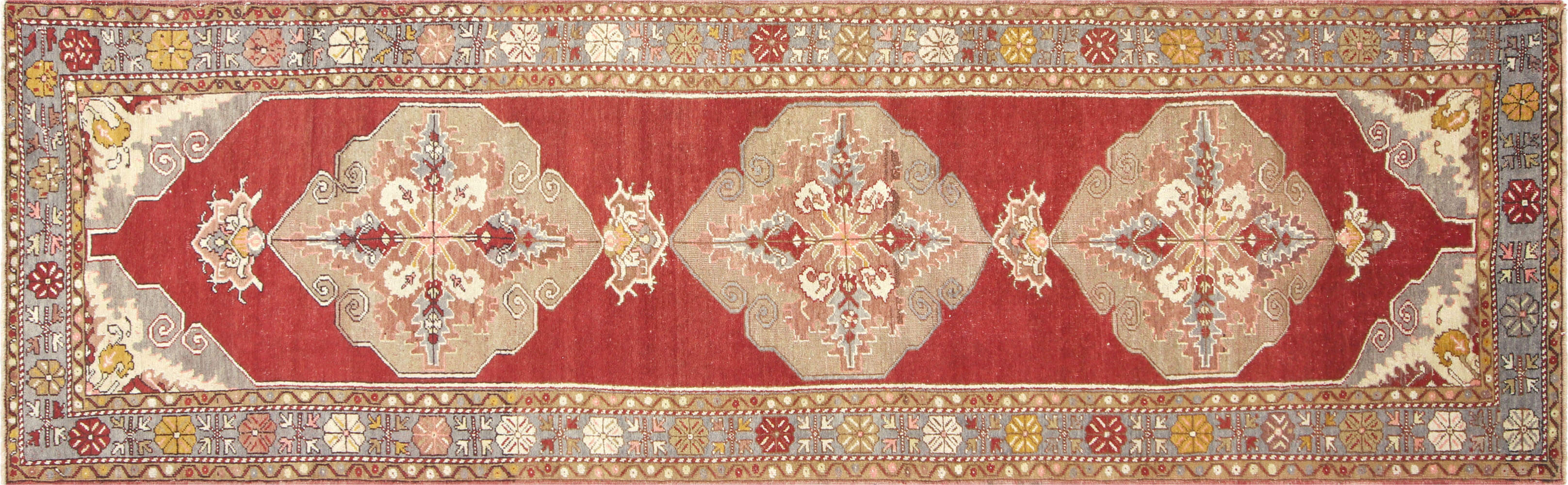 Vintage Turkish Oushak Runner - 3'5" x 11'2" - 063188
