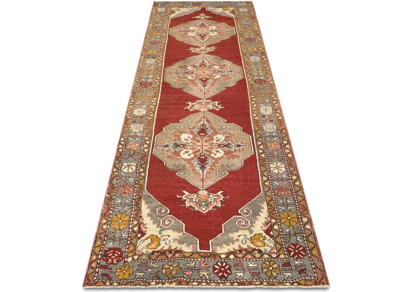 Vintage Turkish Oushak Runner - 3'5" x 11'2" - 063188