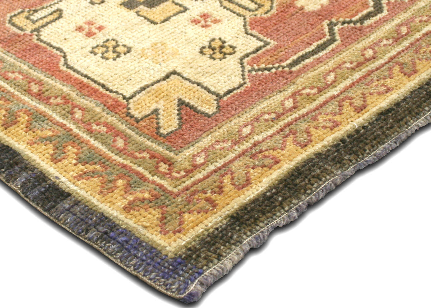 Semi Antique Turkish Oushak Rug - 11'4" x 13'9" - 063200