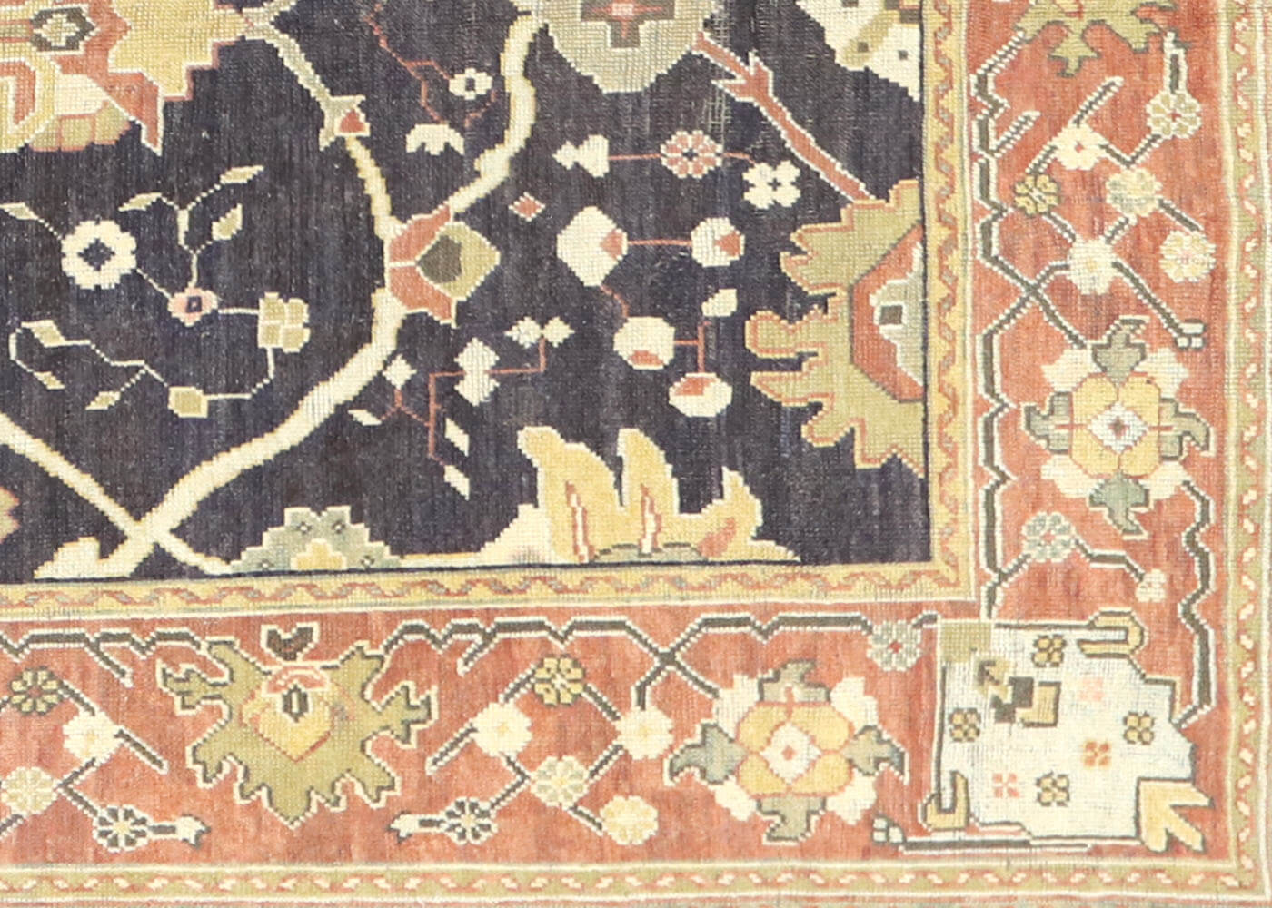 Semi Antique Turkish Oushak Rug - 11'4" x 13'9" - 063200