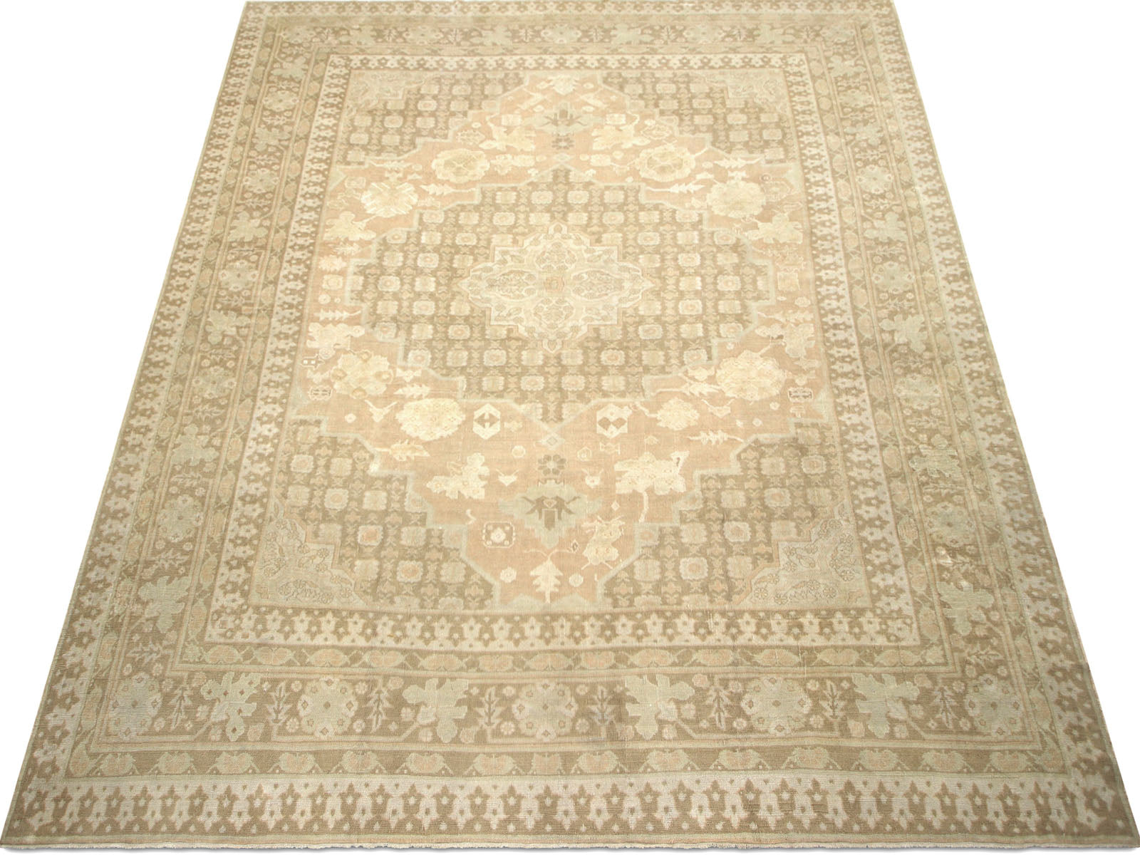 Vintage Turkish Oushak Rug - 12'3" x 15'7" - 063313
