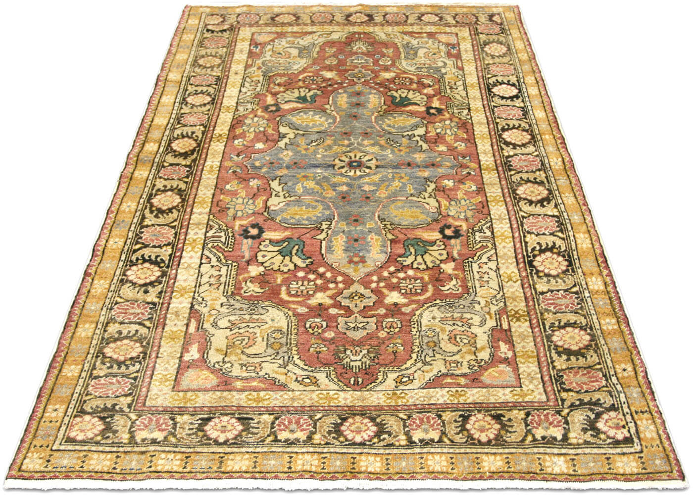 Vintage Turkish Oushak Rug - 4'2" x 6'8" - 063538