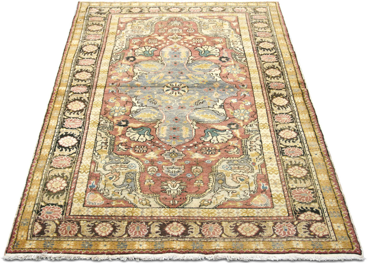 Vintage Turkish Oushak Rug - 4'2" x 6'8" - 063538