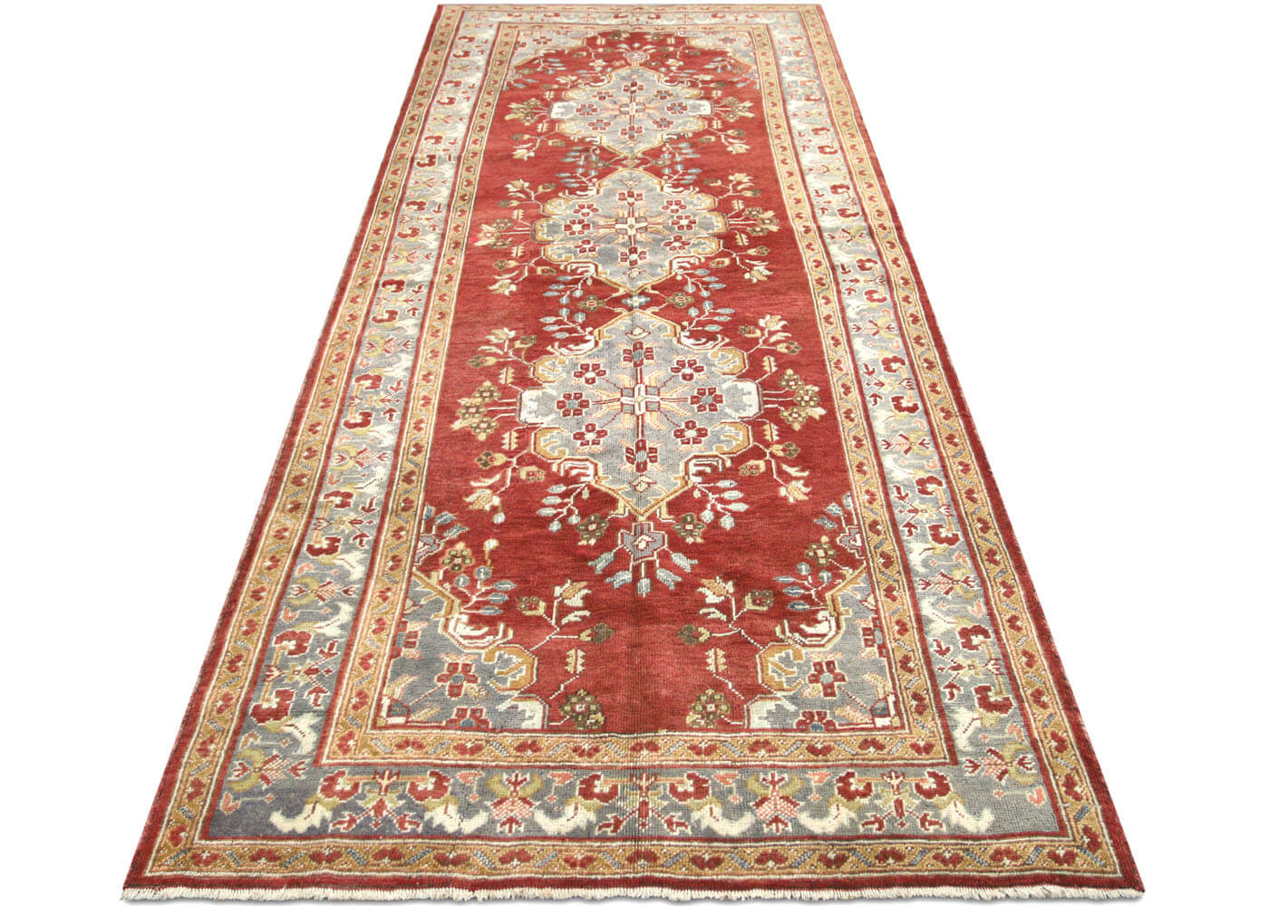 Vintage Turkish Oushak Rug - 4'8" x 11'7" - 063736