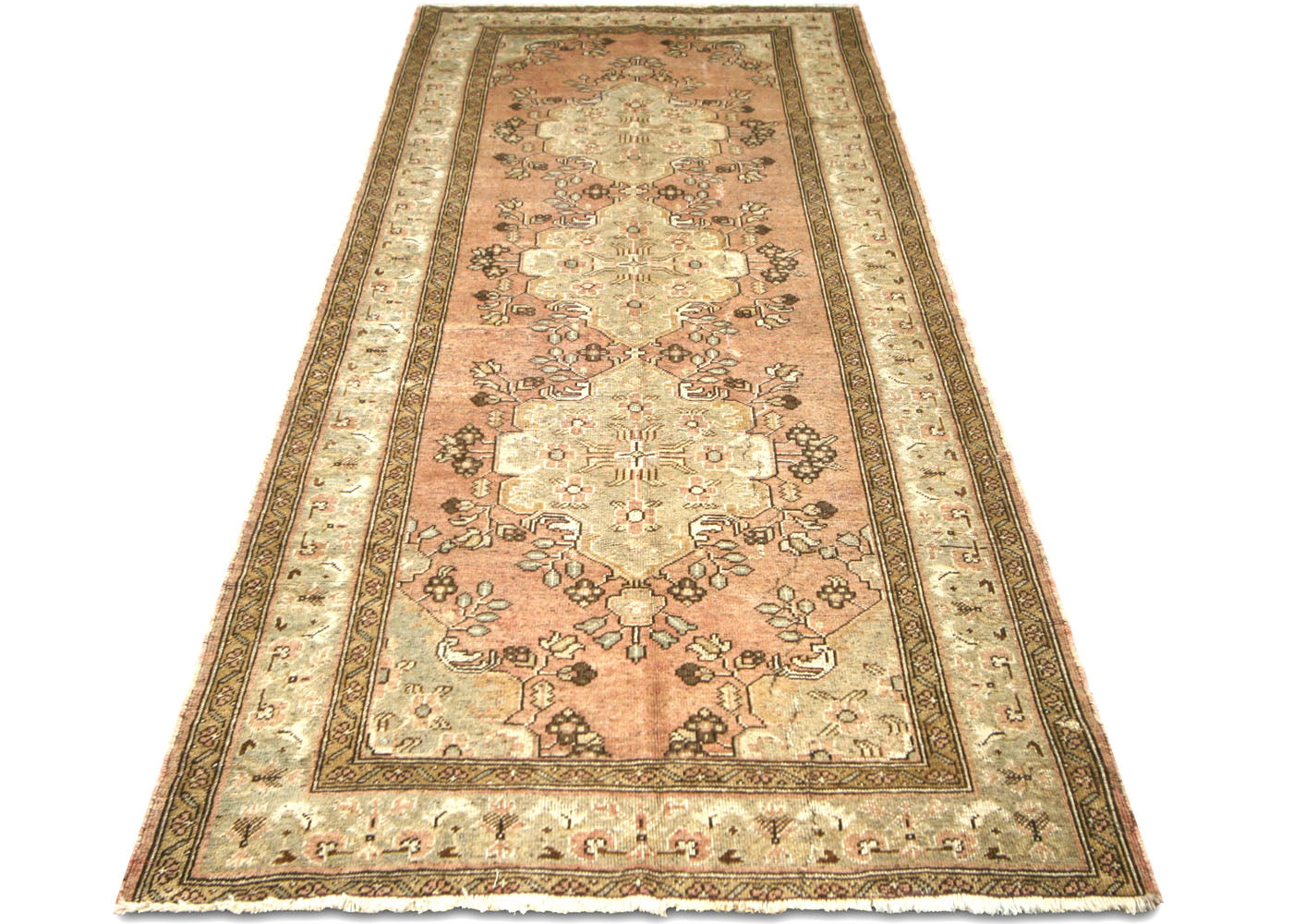 Vintage Turkish Oushak Rug - 4'8" x 11' - 063757
