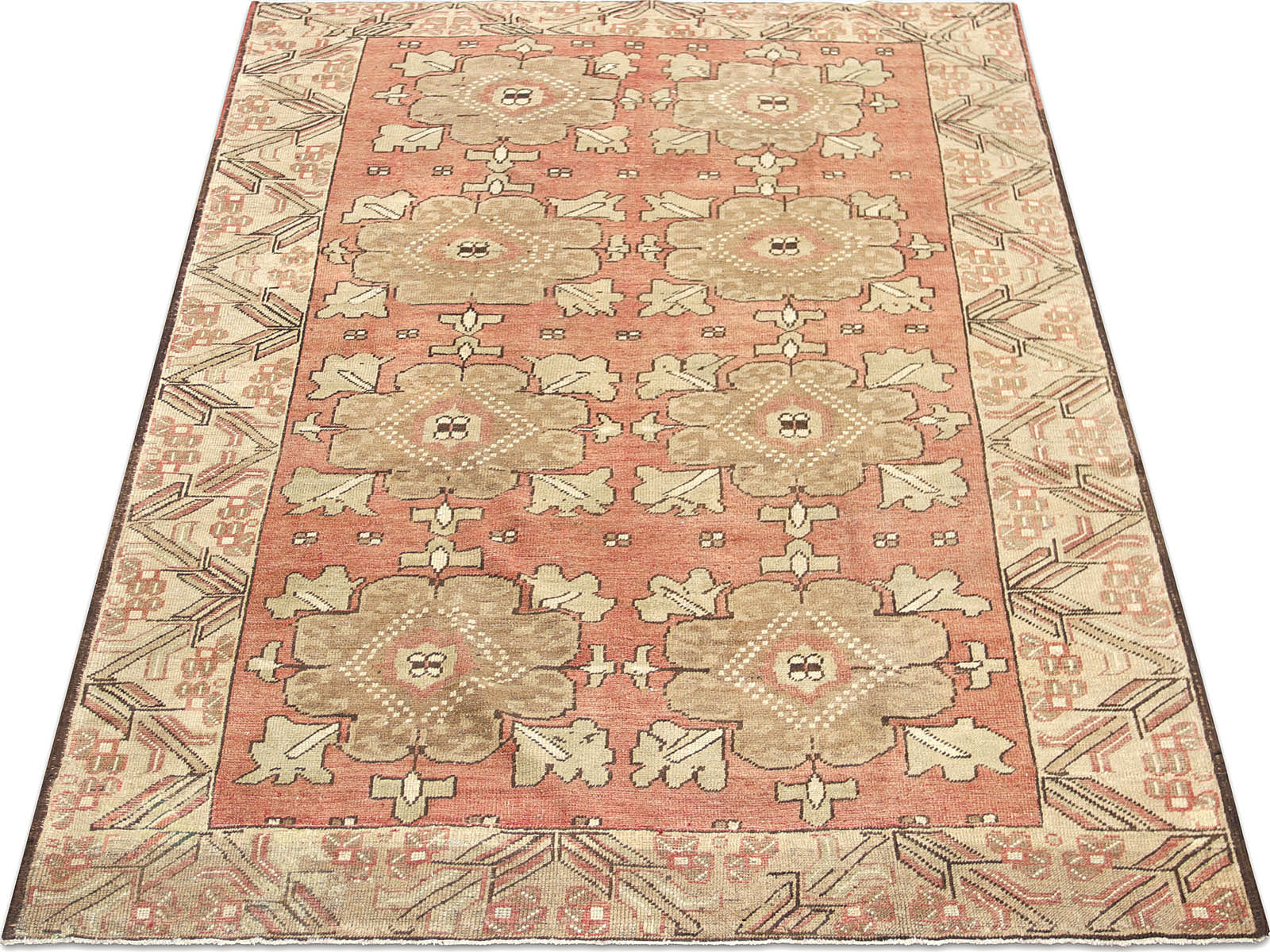 Vintage Turkish Oushak Rug - 5'8" x 8'7"
