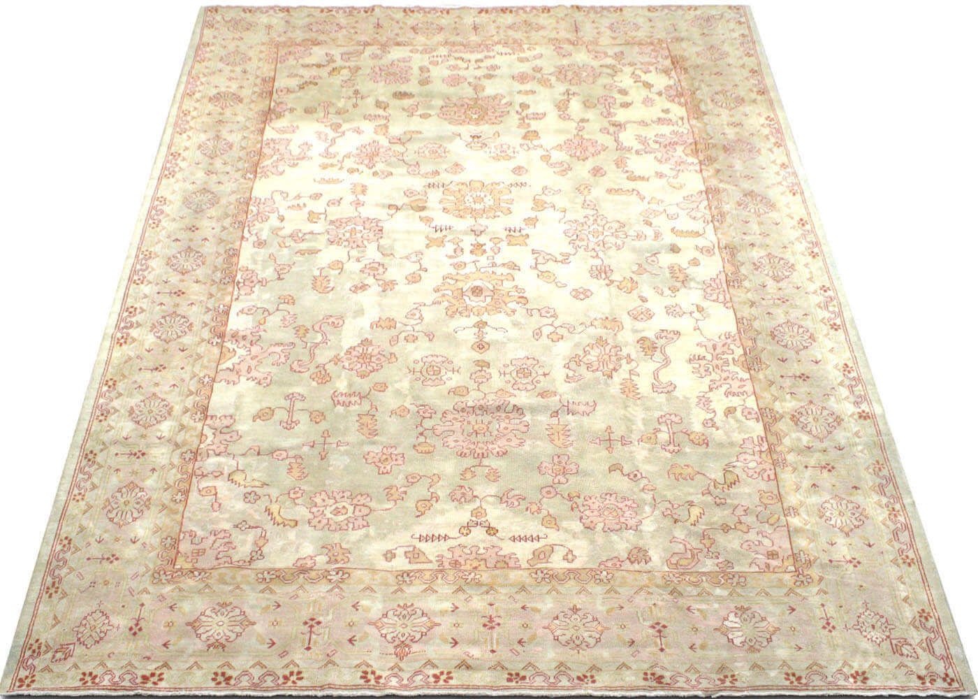 Vintage Turkish Oushak Rug - 10'9" x 14'9" - 074161