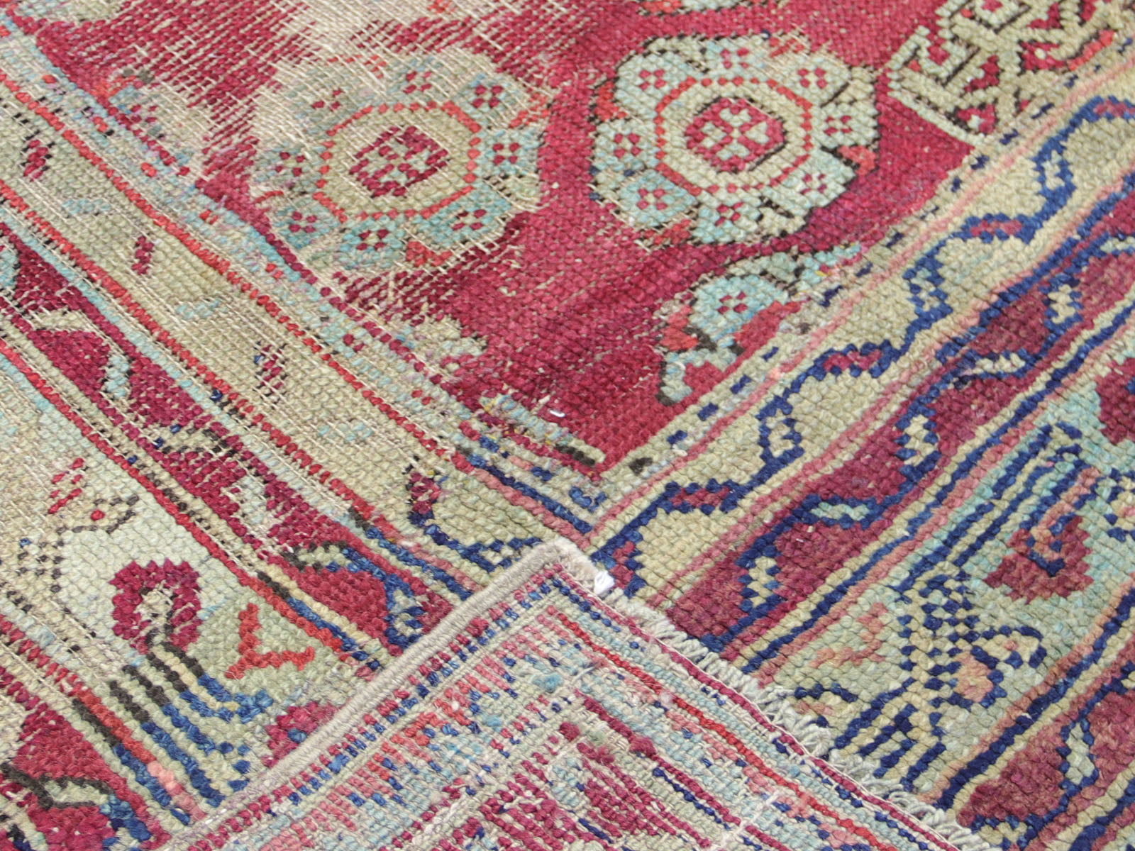 Antique Turkish Oushak Rug - 8'8" x 11'9" - 074217