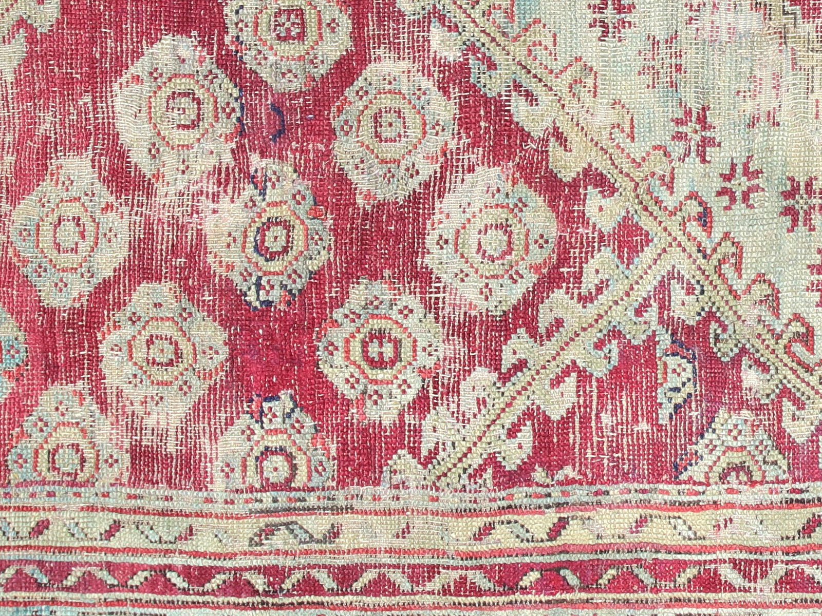Antique Turkish Oushak Rug - 8'8" x 11'9" - 074217