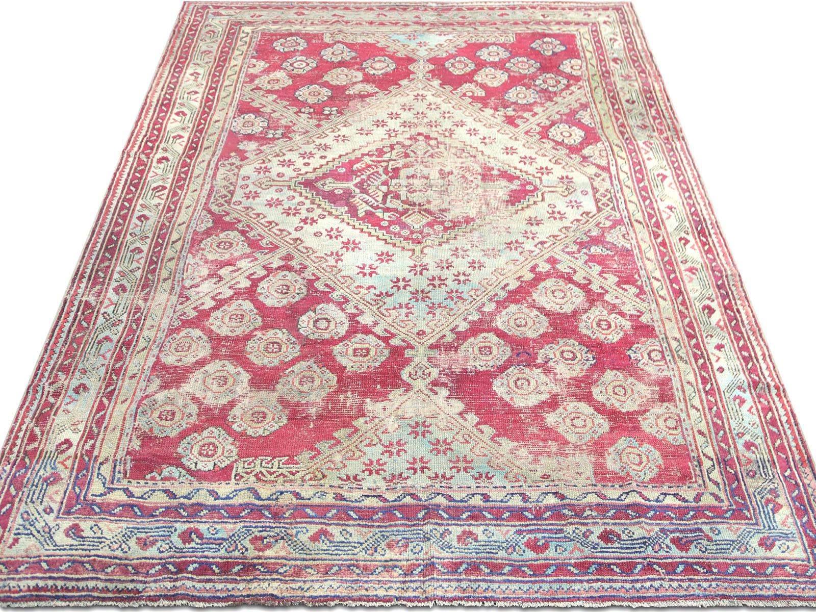 Antique Turkish Oushak Rug - 8'8" x 11'9" - 074217