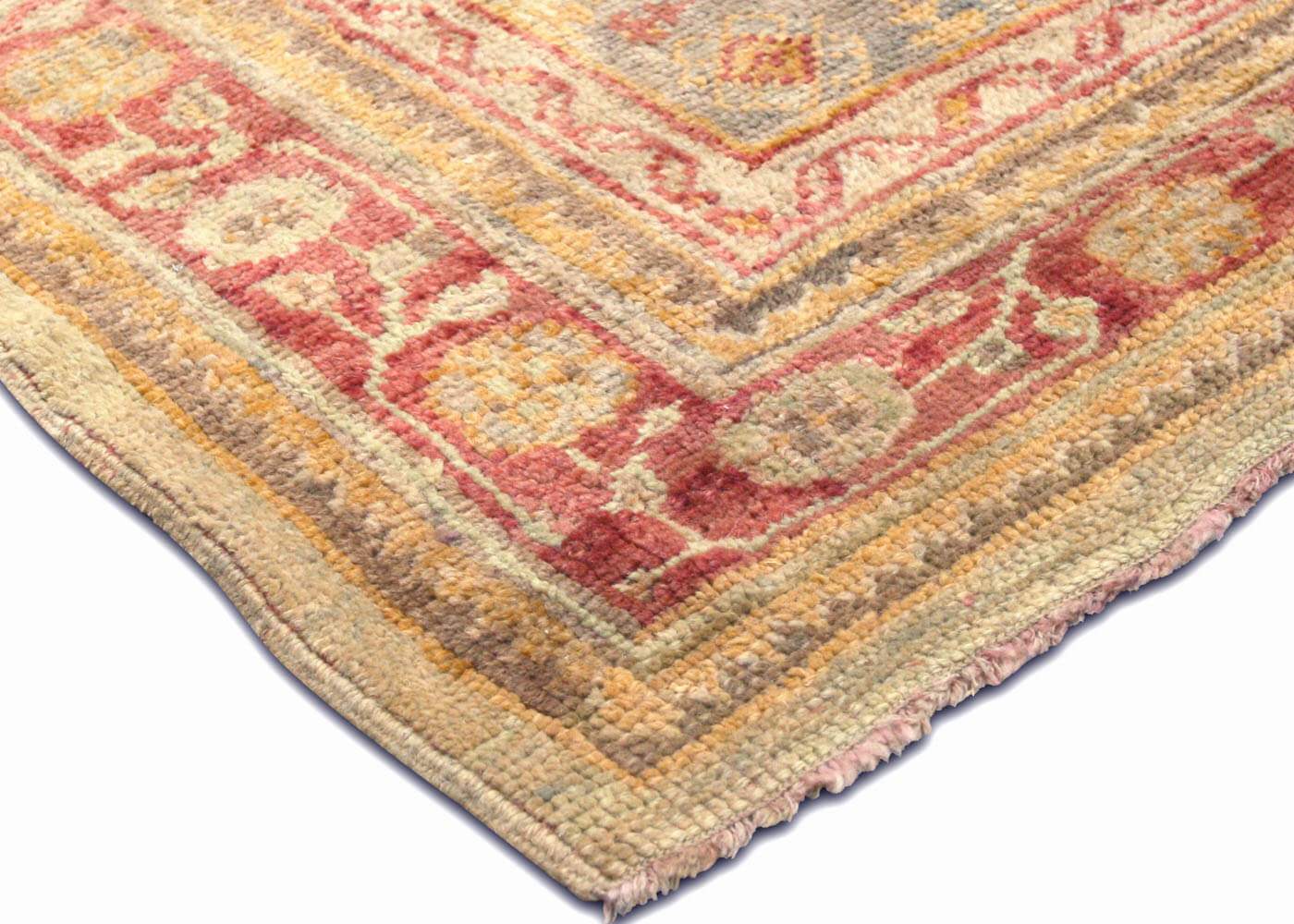 Antique Turkish Oushak Rug - 13' x 14'2" - 074219