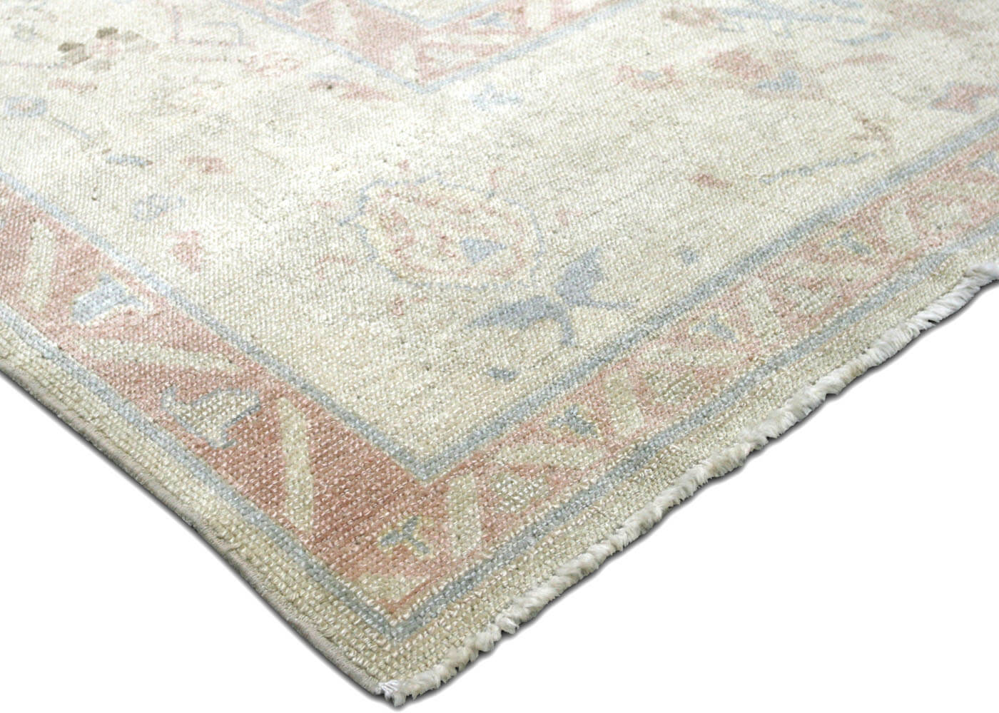 Semi Antique Turkish Oushak Rug - 10'11" x 13'5" - 074314