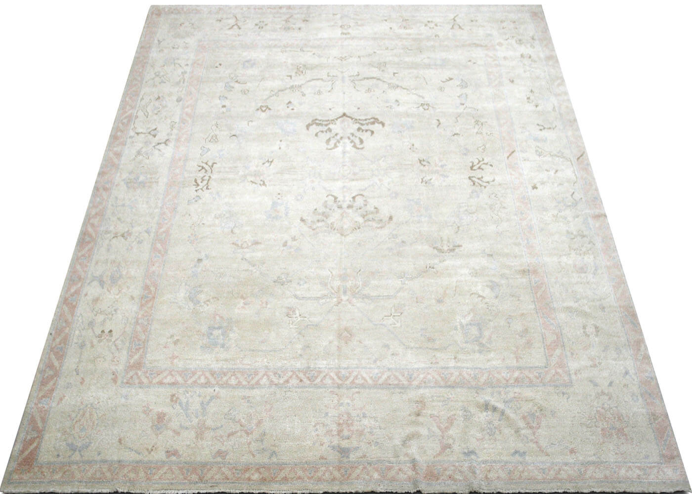 Semi Antique Turkish Oushak Rug - 10'11" x 13'5" - 074314