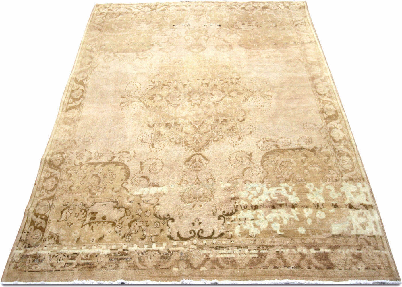 Vintage Turkish Oushak Rug - 6'7" x 8'4" - 074376